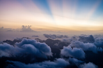 sunrise over the city