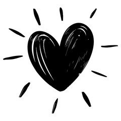 Doodle sketch style of hearts icon vector illustration for concept design.