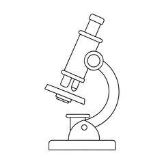 A detailed microscope coloring page showing lenses and knobs, perfect for young scientists to explore the world of biology and discovery through creative coloring.
