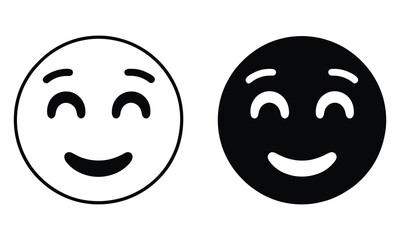 Two happy smiley faces one black one white