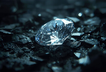地面に落ちた大きなダイヤモンド