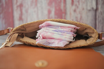 sanitary pad in a woman purse  © Towfiqu Barbhuiya 