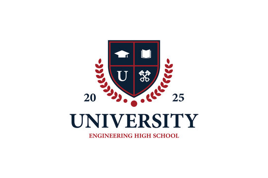 Engineering school logo design template
