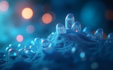 Background pharmaceutical research scientific banner abstract biotech. High quality