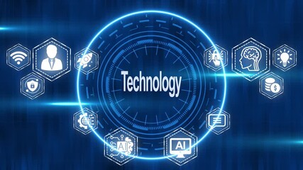 Futuristic digital interface showcasing modern technology concepts and innovations - Powered by Adobe