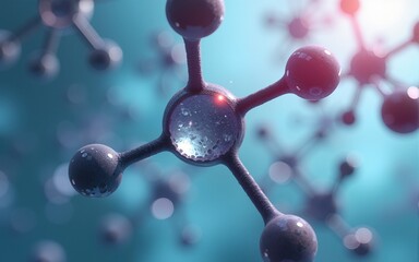 molecule or atom, Abstract structure for Science or medical background, 3d illustration. High quality