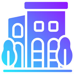 building gradient fill icon