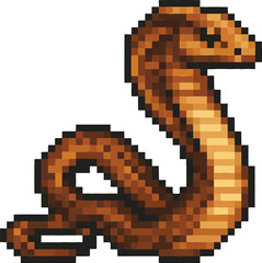 Fototapeta premium cobra pixel art, eps 10 illustration