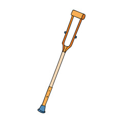 A hospital crutch designed for support and balance, helping patients walk safely during recovery. Lightweight, adjustable, and comfortable for daily mobility aid.
