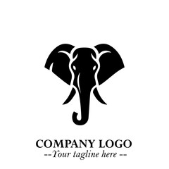 Majestic Elephant Logo Symbol with Elegant Minimalist Design and Powerful Modern Style