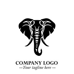 Majestic Elephant Logo Symbol with Elegant Minimalist Design and Powerful Modern Style