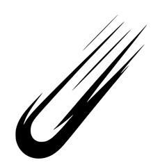 Silhouette of a falling comet