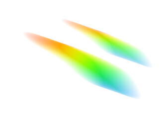 Abstract colorful gradient blurs flowing diagonally on a white background