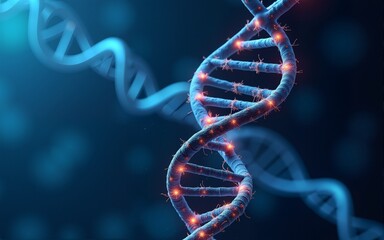 DNA Helix analysis visualization data, genome sequence ui screen, futuristic genetic engineering lab infographic interface, 3D biotechnology scan report dashboard, medical science technology backgound