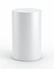 White cylinder, neutral lighting. Object, minimal