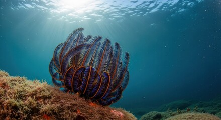 Underwater shot of a vibrant sea star
