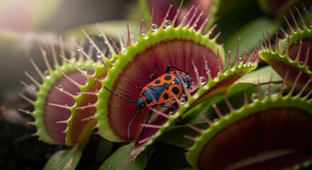 Venus flytrap with insect