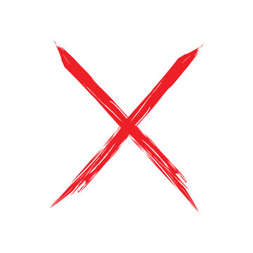 Vector grunge X mark. Crossed X slash symbol. Cross design element to cancel, reject and refuse&nbsp;something .Vector illustration&nbsp;EPS&nbsp;10&nbsp;.