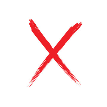 Vector grunge X mark. Crossed X slash symbol. Cross design element to cancel, reject and refuse&nbsp;something .Vector illustration&nbsp;EPS&nbsp;10&nbsp;.
