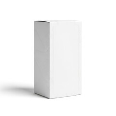Naklejka premium Blank White Rectangular Box with Embossed Patterns on Smooth Surface for Packaging or Display