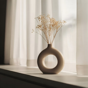 Minimal Ceramic Vase by the Window