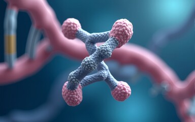 3D illustration of X Chromosome, Medicine. Medical science and biotechnology background. High quality