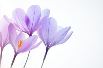 水彩風のサフランの花