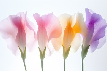 カラフルなスイートピーの花