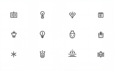 Set of Biotechnology line icons. Includes icons for scientific, innovation, scientist, experiment, microscope, interaction, science. Minimalist editable vector icon and illustration. High quality