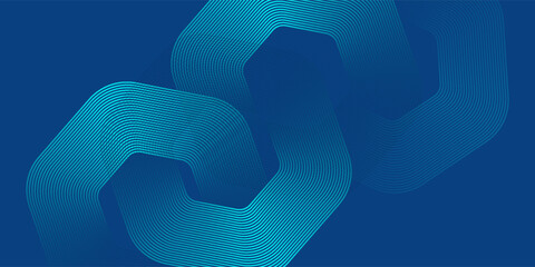modern.Blue Abstract Chain Ribbon Design With Interlocking Loops For Modern Tech Visuals