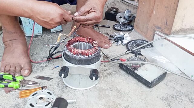 When the copper wire coil is damaged in a dynamo, an Avometer (Ampere, Volt, Ohm meter) is very useful for checking damage to the components so that they can be repaired to save costs.