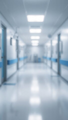 Obraz premium hospital background clean corridor bokeh blur effect