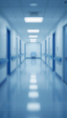 Obraz premium hospital background clean corridor bokeh blur effect