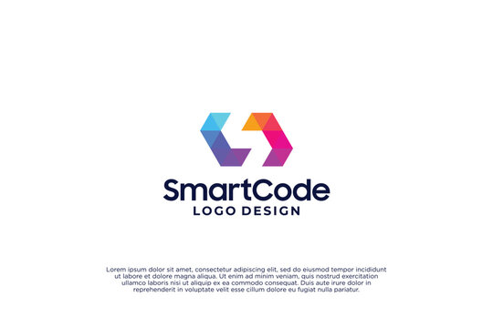 Colorful Code Logo Design Inspiration