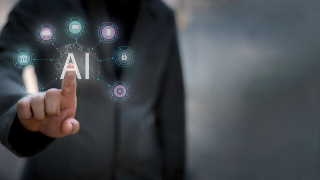 Software engineer working with database and big data analytics, cloud computing with AI and data exchange, innovation technology.Data Science and engineering, digital technology, tech background. - Powered by Adobe