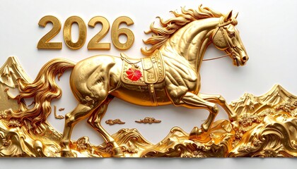 2026干支　丙午壁紙イラスト