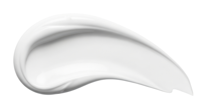 White cream swirl texture transparent background cutout png