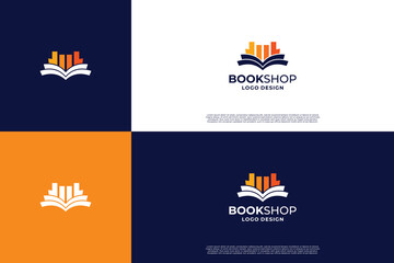 Financial book shop logo design. Smart Trade Book Logo