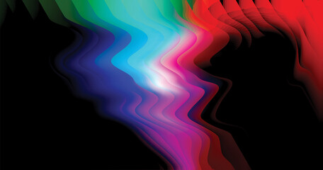 Colorful abstract background design featuring bright spectrum lines, wave pattern, and texture for a digital illustration vector banner