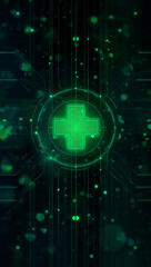 Obraz premium holographic medical healthcare futuristic background