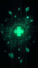 Obraz premium holographic medical healthcare futuristic background