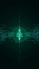 Obraz premium holographic medical healthcare futuristic background