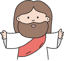 귀여운 예수 만화 캐릭터 일러스트 2