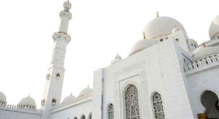 Mosque at night transparent background cutout png
