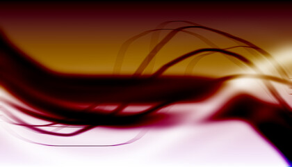 Vague de fumée noir sur ambiance mystérieuse coloré avec courbes blanches.