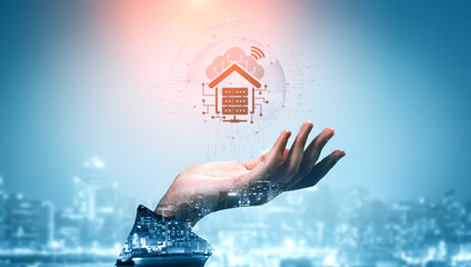 Cloud computing, cloud strategy, and cloud technology transforming digital infrastructure with...