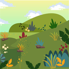 Obraz premium Nature Illustration Vector art and lansdscape