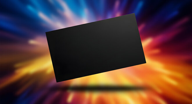 Modern Screen Display: A sleek, rectangular display, radiating with vibrant, dynamic colors, hints at cutting-edge technology and digital innovation. 