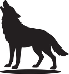 Running Wolf Icon Vector Design.