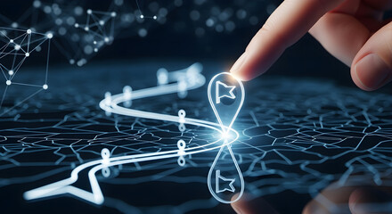 Managing time and business processes with futuristic digital technology.